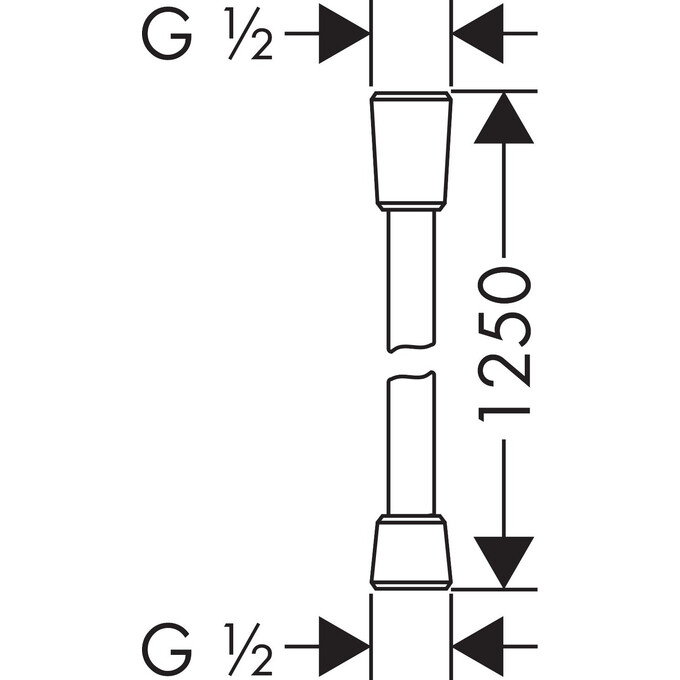 Шланг для душа Hansgrohe Isiflex Black Matt 28272670 (125 см, черный матовый), фото 4