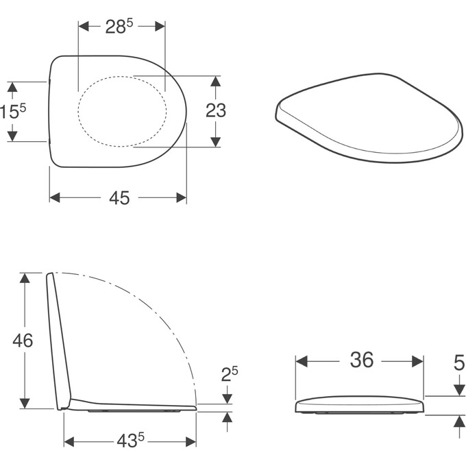 Сиденье для унитаза Geberit Selnova 500.333.01.1 (с микролифтом), фото 2