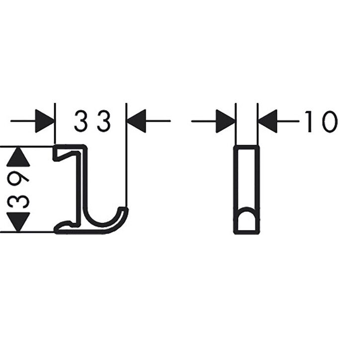 Крючок для ванной Hansgrohe Wallstoris White Matt 27929700 (белый матовый, одинарный, 2 шт.), Цвет производителя: белый матовый, фото 2