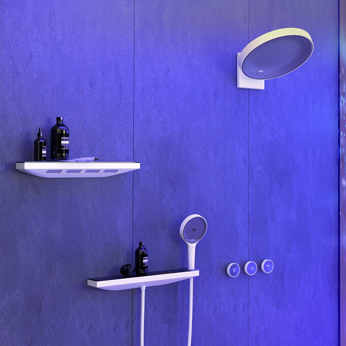 Верхний душ Hansgrohe Rainfinity 250 3jet White Matt 26232700 (белый матовый, 3 режима струи, с кронштейном), Цвет производителя: белый матовый, фото 2