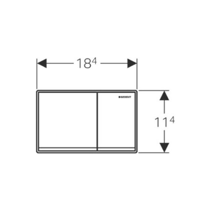 Панель смыва Geberit Omega 60 White 115.081.SI.1 (белая глянцевая), фото 3