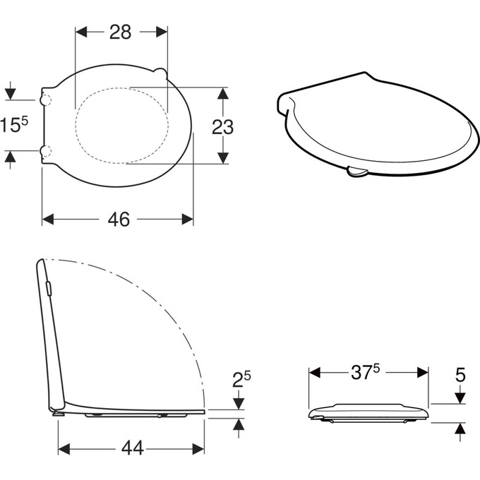 Сиденье для унитаза Geberit Selnova 501.559.01.1, фото 2