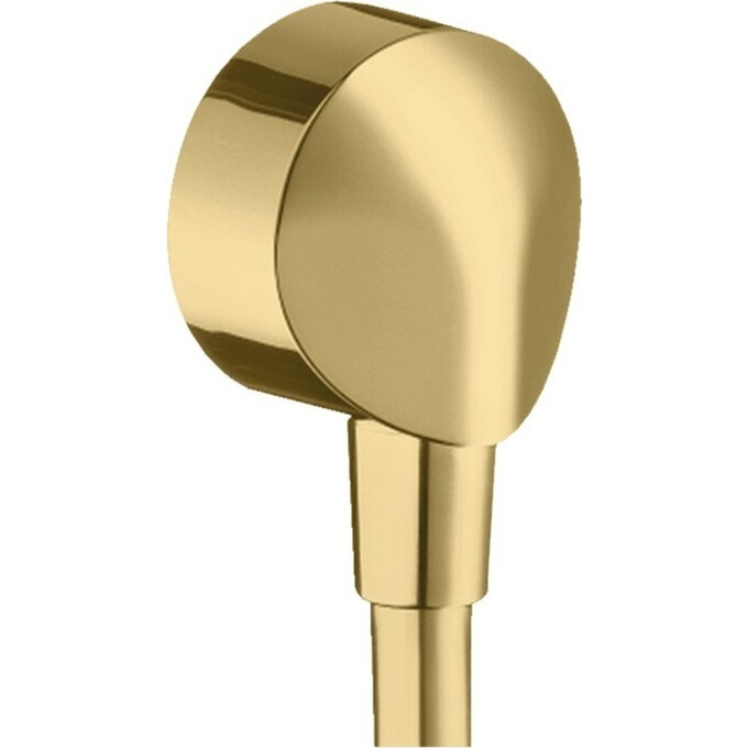 Подключение для душевого шланга Hansgrohe Fixfit E Gold 27454990 (золотое), Цвет производителя: золото, фото 