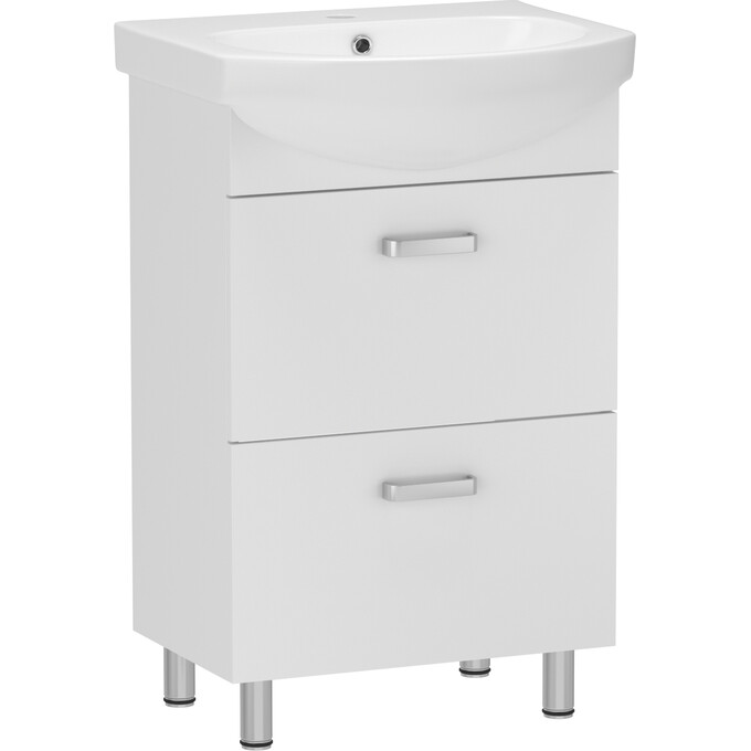 Тумба RJ Toft-B з умивальником Kolo Proxy RJFU045-0160WHSET (RJFU045-0160WH+101960UA, 60 см, біла глянсова, підлогова), фото 