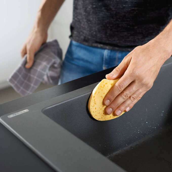 Кухонна мийка Hansgrohe S51 Graphiteblack 43315170 (77x51 см, чорний графіт, із фруктівницею), Доступні розміри: 77x51, Колір виробника: чорний графіт, фото , изображение 3