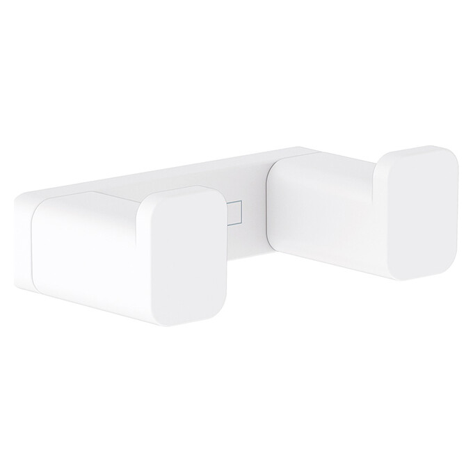 Крючок для ванной Hansgrohe Addstoris White Matt 41755700 (белый матовый, двойной), Цвет производителя: белый матовый, фото 