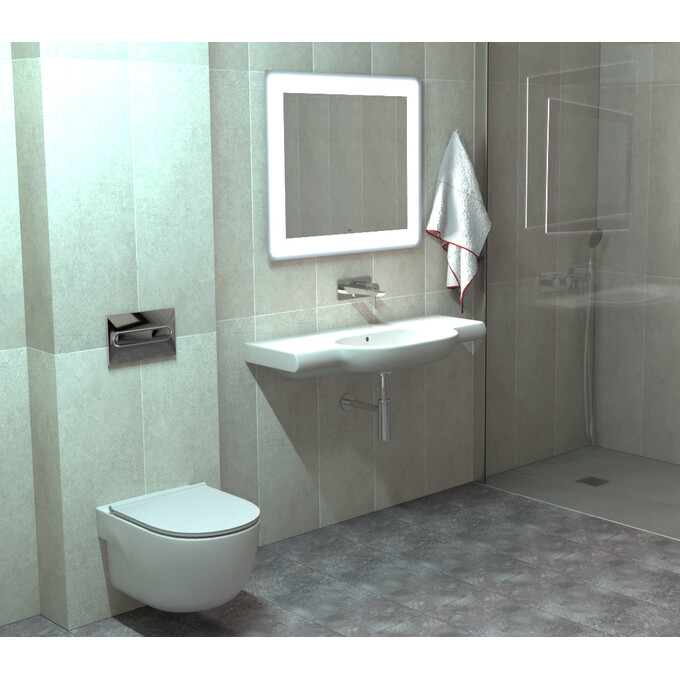 Безободковый подвесной унитаз Roca Meridian A34H242000 (c сиденьем), фото 2