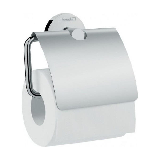 Держатель для туалетной бумаги Hansgrohe Logis Chrome 41723000 (с крышкой), фото 
