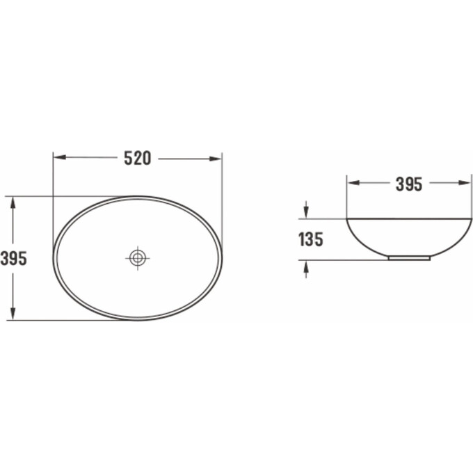 Умивальник Volle Piedra 1301.005232 (52x39 см, темний мармур, чаша), Колір виробника: чорний мармур, фото , изображение 2