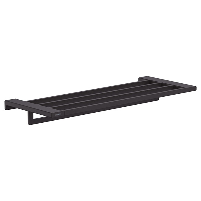 Полотенцедержатель Hansgrohe Addstoris Black Matt 41751670 (черный матовый, с полкой), фото 
