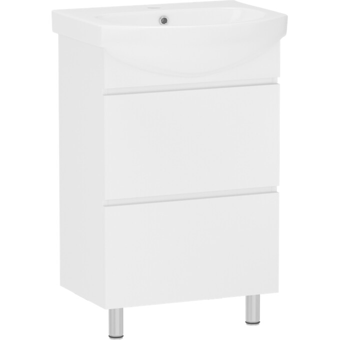 Тумба RJ Toft-XO с умывальником Kolo Runa RJFU027-4170WHSET (RJFU027-4170WH + L81970000, 70 см, белая глянцевая, напольная), Доступные размеры: 70, Цвет производителя: белый глянец, фото 