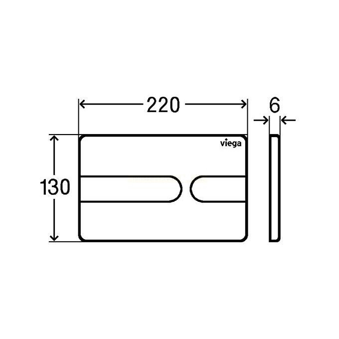 Панель смыва Viega Prevista Visign for Style 23 Black 773175 (черная глянцевая), фото 3
