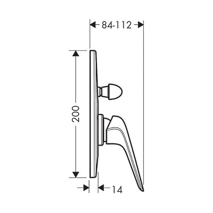 Зовнішня частина змішувача прихованого монтажу Hansgrohe Novus 71047000, фото , изображение 2