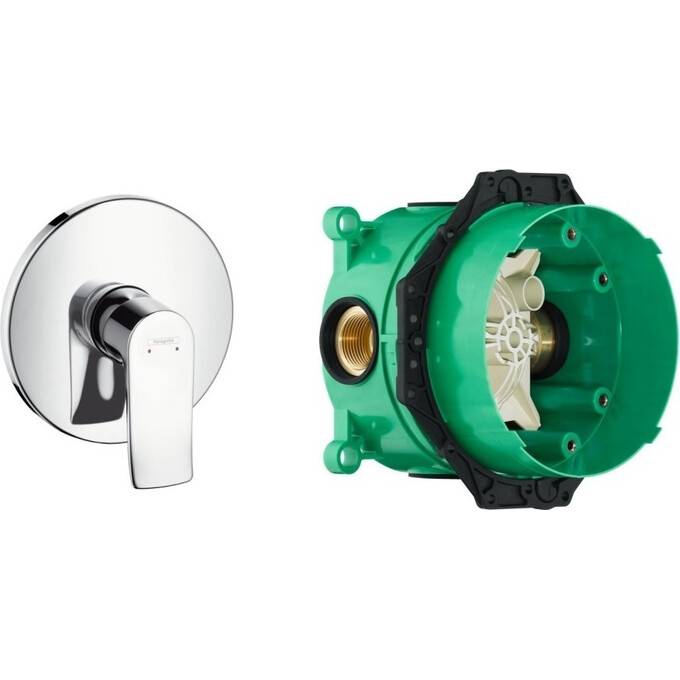 Смеситель скрытого монтажа для душа Hansgrohe Metris 31685000+01800180 (внутренняя часть в комплекте), фото 