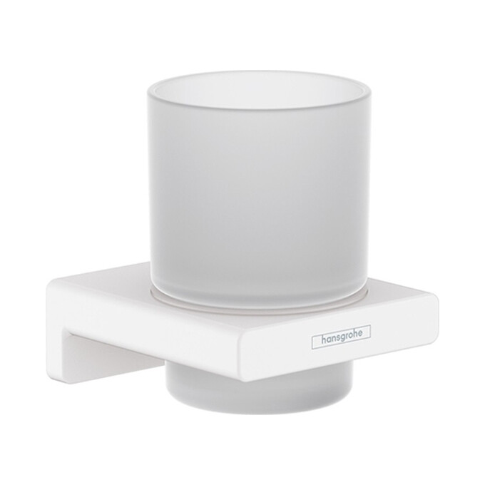 Склянка для зубних щіток Hansgrohe Addstoris White Matt 41749700 (біла матова, настінна), Колір виробника: білий матовий, фото 