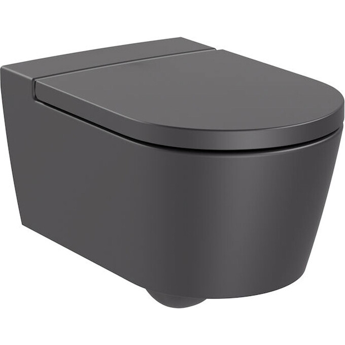 Безобідковий підвісний унітаз Roca Inspira A346527640 (онікс, без сидіння), Колір виробника: онікс, фото 