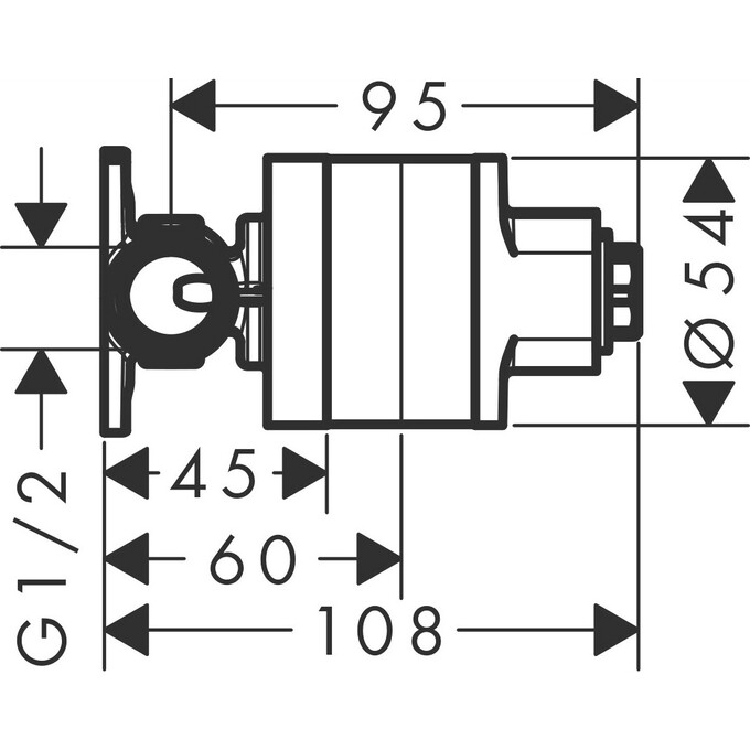 Скрытая часть для гигиенического душа Hansgrohe S 29235180, фото 2