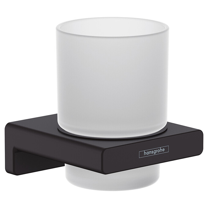 Склянка для зубних щіток Hansgrohe Addstoris Black Matt 41749670 (чорна матова, настінна), Колір виробника: чорний матовий, фото 