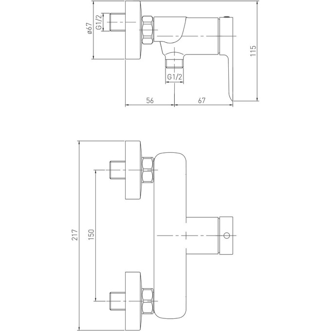 Смеситель для душа Volle Vibra Black Matt 1521.100104 (черный матовый), фото 3