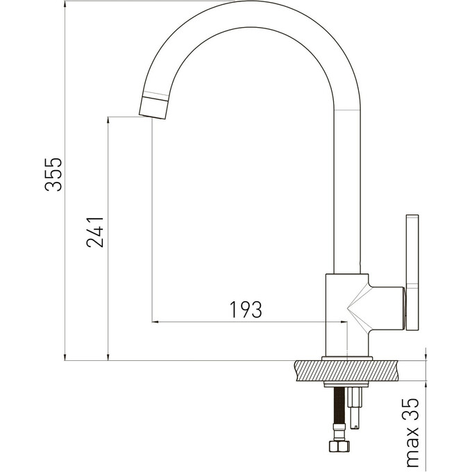 Змішувач для кухні Volle Mora Chrome/Black Matt 1537.110125 (хром/чорний матовий), Колір виробника: хром, чорний матовий, фото , изображение 2