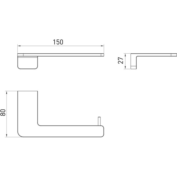 Держатель для туалетной бумаги Volle Solo Black Matt 2510.240104 (черный матовый), Цвет производителя: черный матовый, фото 2