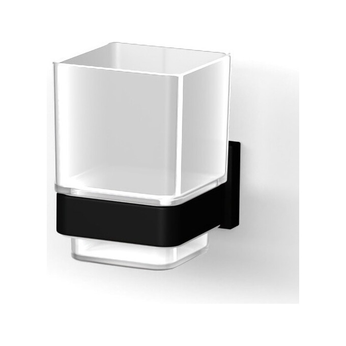 Стакан для зубных щеток Imprese Bilovec Black 121255B (черный, настенный), Цвет производителя: черный, фото 