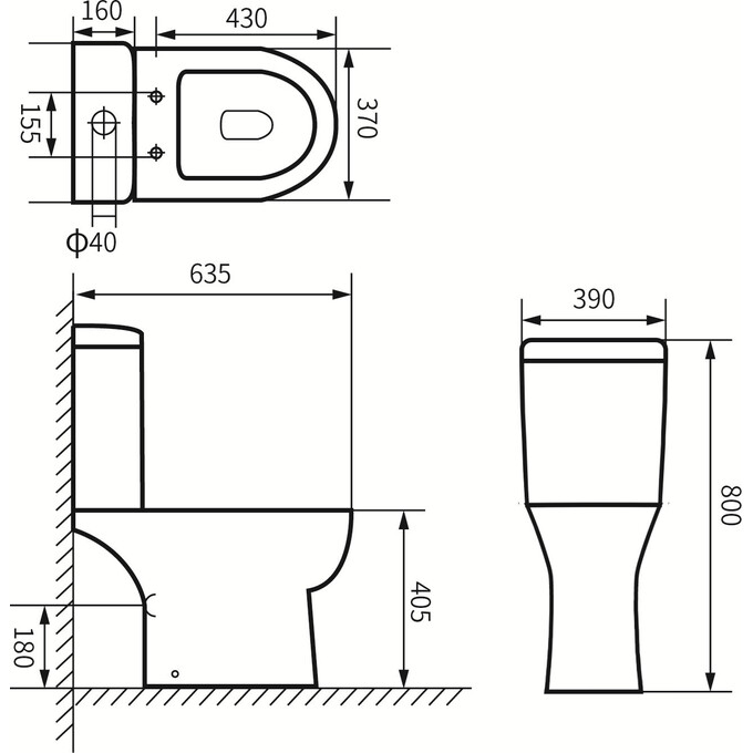 Унитаз-компакт Imprese Katka c06209803 (с сиденьем), фото 2