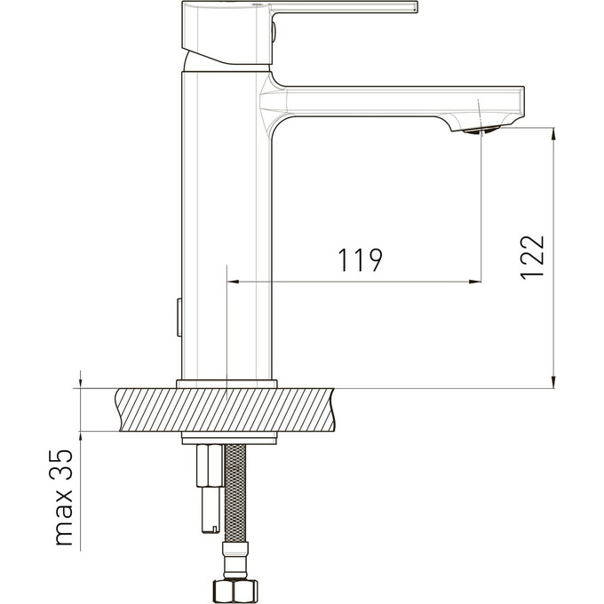 Смеситель для умывальника Volle Sota Black Matt 1538.010104 (черный матовый), Цвет производителя: черный матовый, фото 2