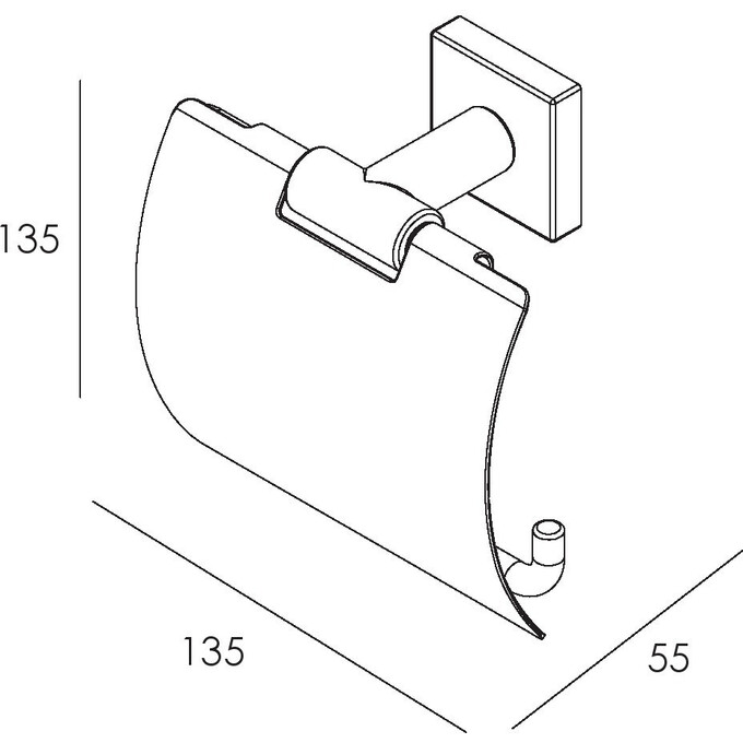 Держатель для туалетной бумаги Imprese Bilovec Chrome 142255 (с крышкой), Цвет производителя: хром, фото 2