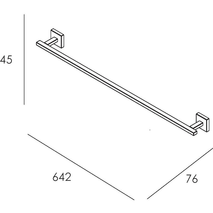 Полотенцедержатель Imprese Bilovec Black Matt 131255B (черный матовый), Цвет производителя: черный матовый, фото 2