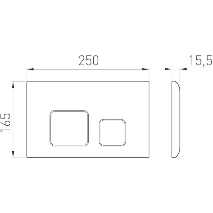 Панель смыва Volle Cuadra Evo Black Matt 222113 (черная матовая), фото 3
