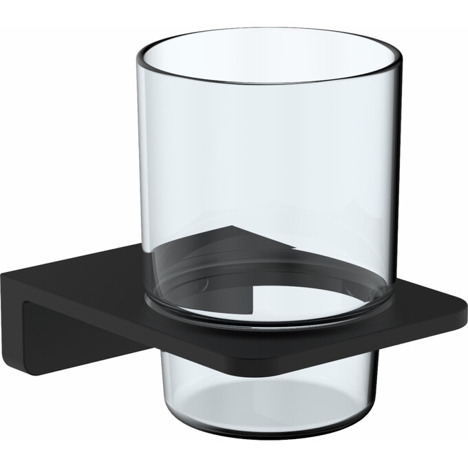 Стакан для зубных щеток Volle Solo Black Matt 2510.220104 (черный матовый, настенный), Цвет производителя: черный матовый, фото 