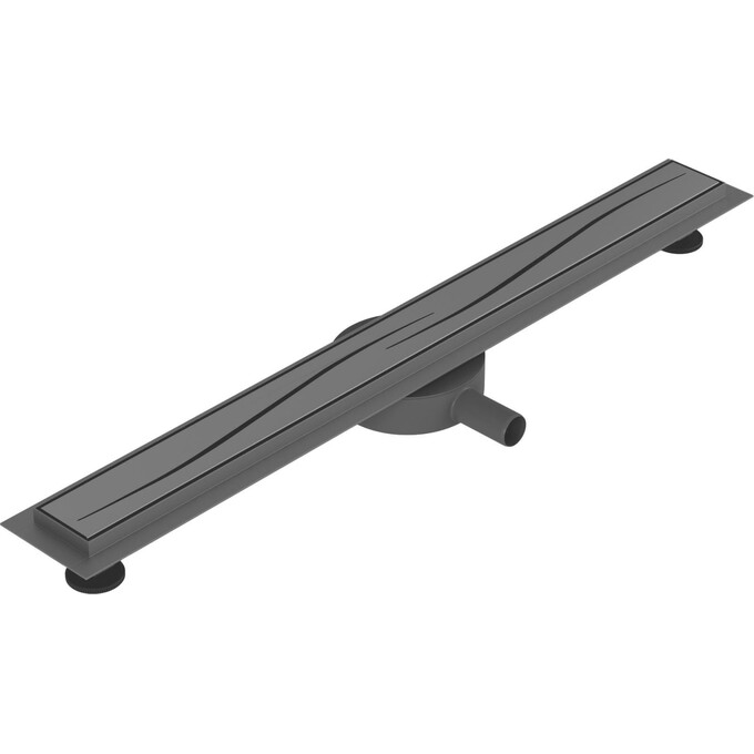 Душевой трап Volle Master Linea Onda Black Matt 9046.210204 (70 см, черный матовый), Цвет производителя: черный матовый, Доступные размеры: 70, фото 