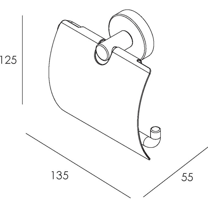 Держатель для туалетной бумаги Imprese Skala Chrome 141275 (с крышкой), фото 2