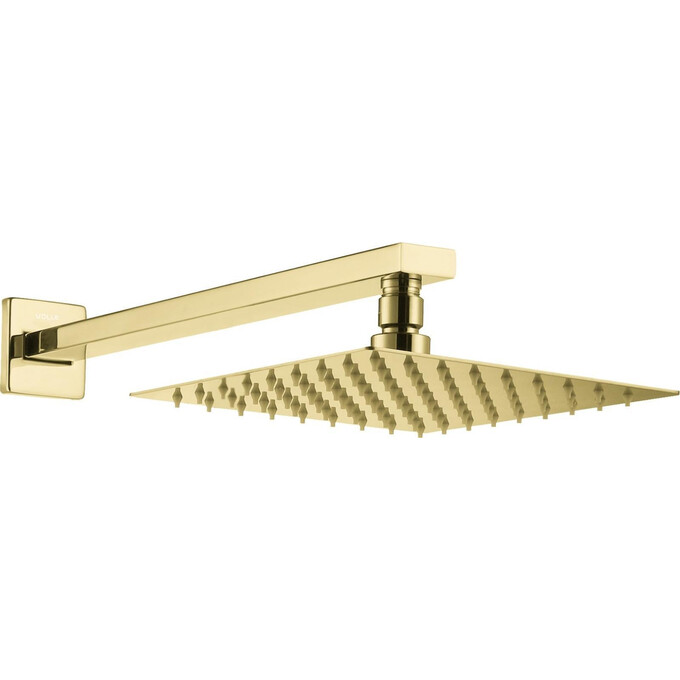 Верхний душ Volle Cascada R85 Gold 1586.180115 (золотой, 1 режим струи, с кронштейном), Цвет производителя: золото, фото 