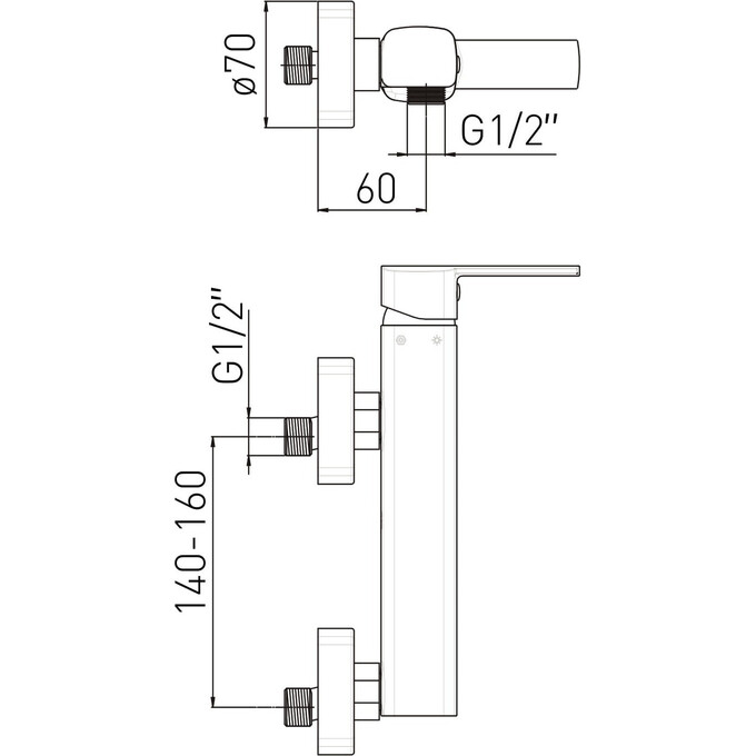 Смеситель для душа Volle Sota Black Matt 1538.100104 (черный матовый), Цвет производителя: черный матовый, фото 3