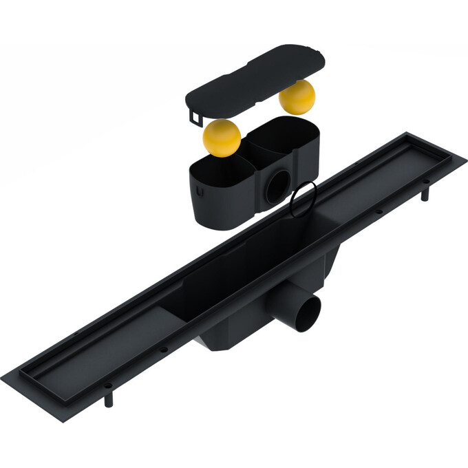 Душевой трап Volle Master Linea Black Matt 9000.200704 (70 см, черный матовый), Цвет производителя: черный матовый, Доступные размеры: 70, фото 3