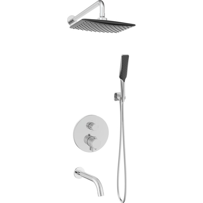 Душевая система с термостатом Volle Sistema P Chrome 1584.090901 (скрытого монтажа, с изливом), фото 