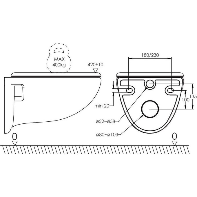 Инсталляция для унитаза 3 в 1 Volle Master Evo 212010 (c прокладкой и креплением к стене), фото 6