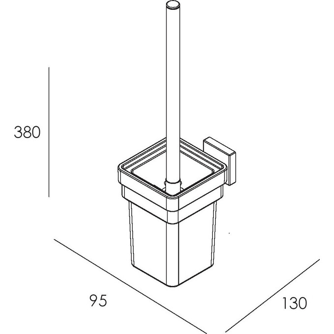 Ёршик для унитаза Imprese Bilovec Black Matt 151255B (черный матовый, настенный), фото 2