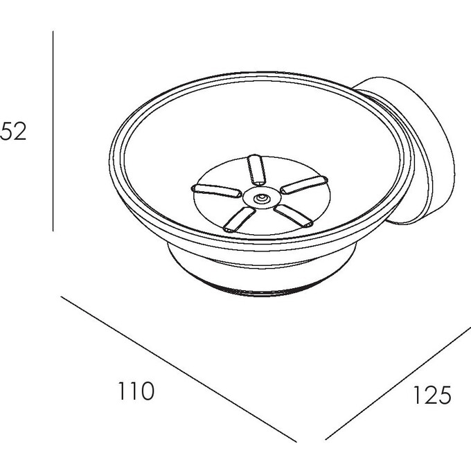 Мыльница Imprese Skala Chrome 111275 (настенная), фото 2