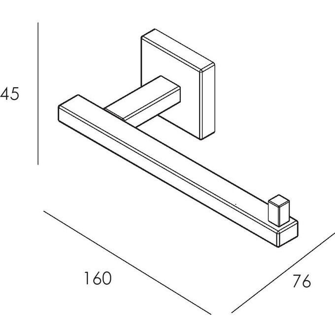 Держатель для туалетной бумаги Imprese Bilovec Black Matt 141255B (черный матовый), фото 2