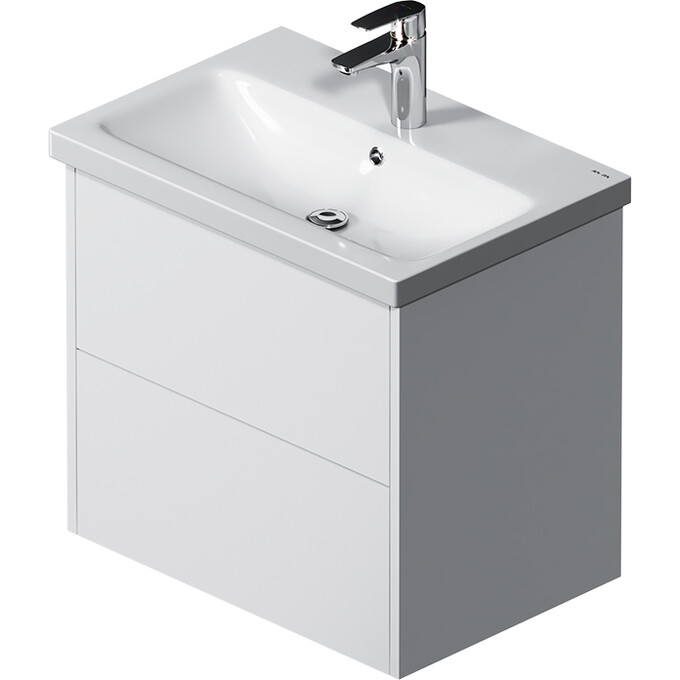 Тумба с раковиной Am.Pm Gem MGA-FHX06022WG-WCC0602WG (60 см, белая глянцевая, подвесная), фото 