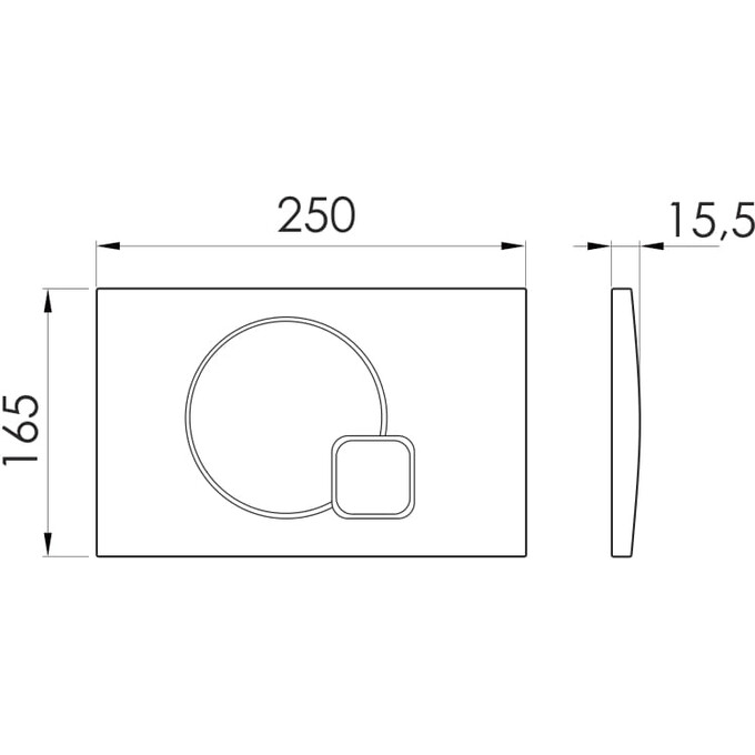 Панель смыва Imprese i-Frame i7115 Chrome Matt i7115PS (матовый хром), Цвет производителя: матовый хром, фото 3