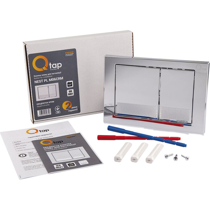 Комплект унитаз с инсталляцией 4 в 1 Qtap QT05335171W45125: подвесной унитаз с сиденьем Crow QT05335171W + инсталляция Nest ST QT0133M425 + клавиша смыва Nest QT0111M06028CRM + звукоизоляционная прокладка, фото 20