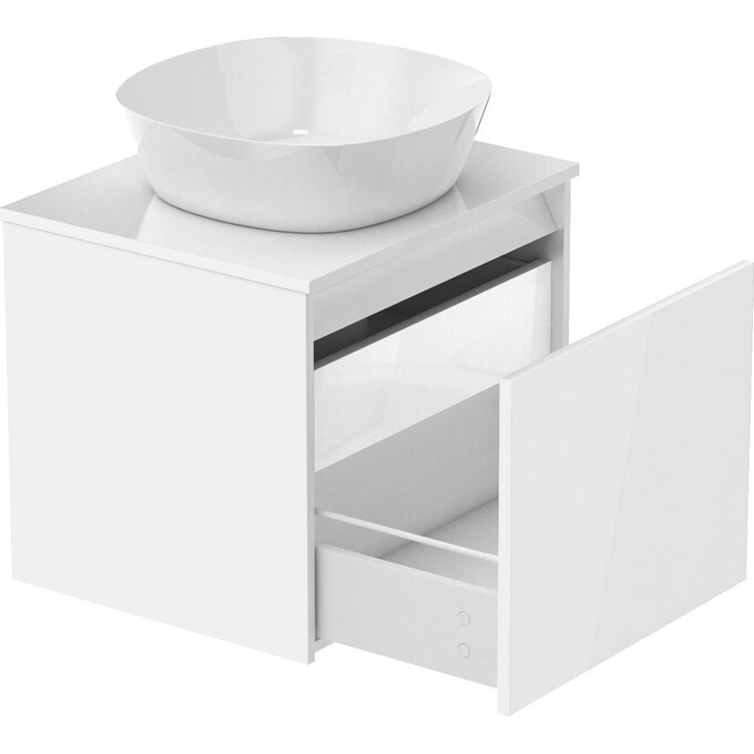 Тумба с умывальником Imprese Bilovec f3276W (70 см, белая глянцевая, подвесная), Доступные размеры: 70, Цвет производителя: белый глянец, фото 3