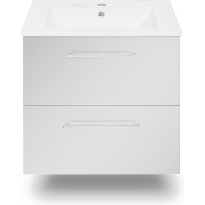 Тумба с умывальником Imprese Valtice f3202W (60 см, белая глянцевая, подвесная), Доступные размеры: 60, Цвет производителя: белый глянец, фото 2