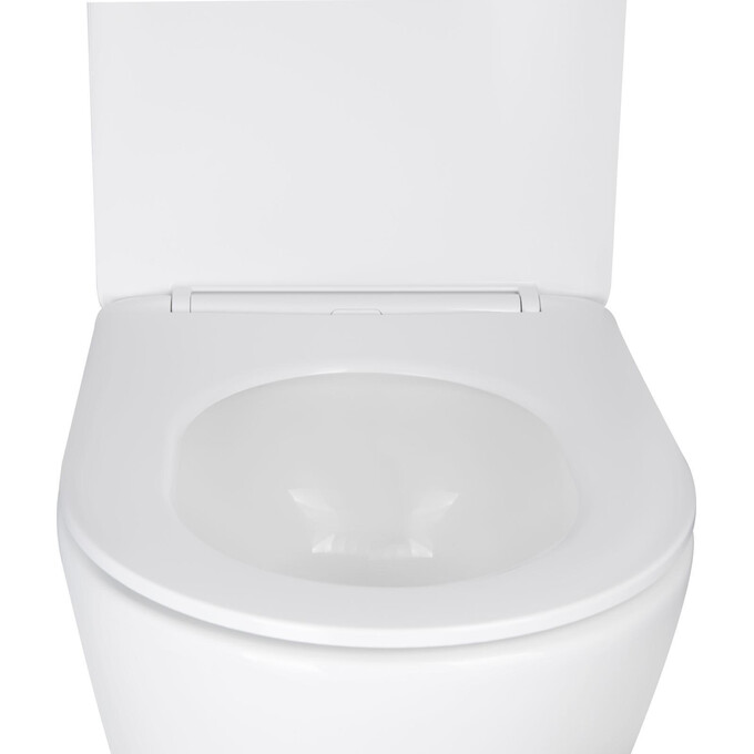 Комплект унитаз с инсталляцией 4 в 1 Qtap QT16335179W45148: подвесной унитаз с сиденьем Swan QT16335179W + инсталляция Nest ST QT0133M425 + клавиша смыва Nest QT0111M06028CRM + звукоизоляционная прокладка, фото 7