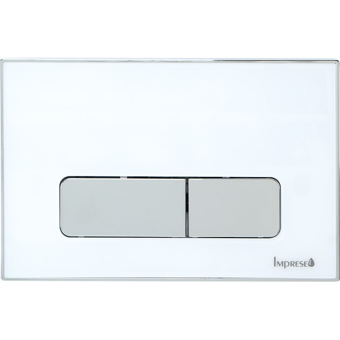 Панель смыва Imprese i-Frame i7110 White i7110AW (белая глянцевая), Цвет производителя: белый глянец, фото 