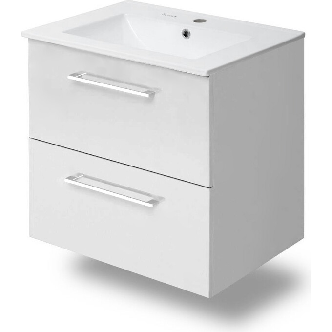 Тумба с умывальником Imprese Valtice f3202W (60 см, белая глянцевая, подвесная), Доступные размеры: 60, Цвет производителя: белый глянец, фото 